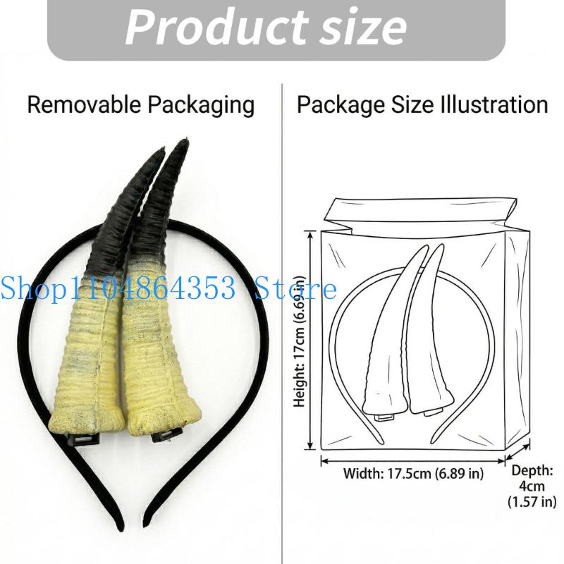 652F Sừng Dê Băng Đô Quấn Tóc  - đánh giá và giá Easy Cosplay Prop