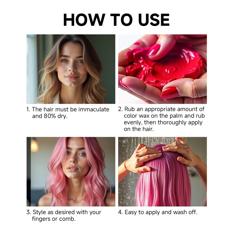 Hairs Dyed Mud Hair Colour Wax - đánh giá và giá Hair Spray Color