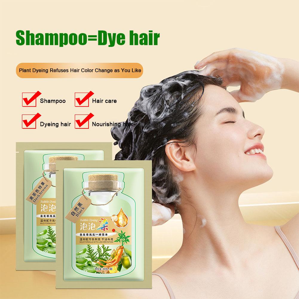 30ML/Bag Bubble Hair Dye Shamp - đánh giá và giá Hair Spray Color